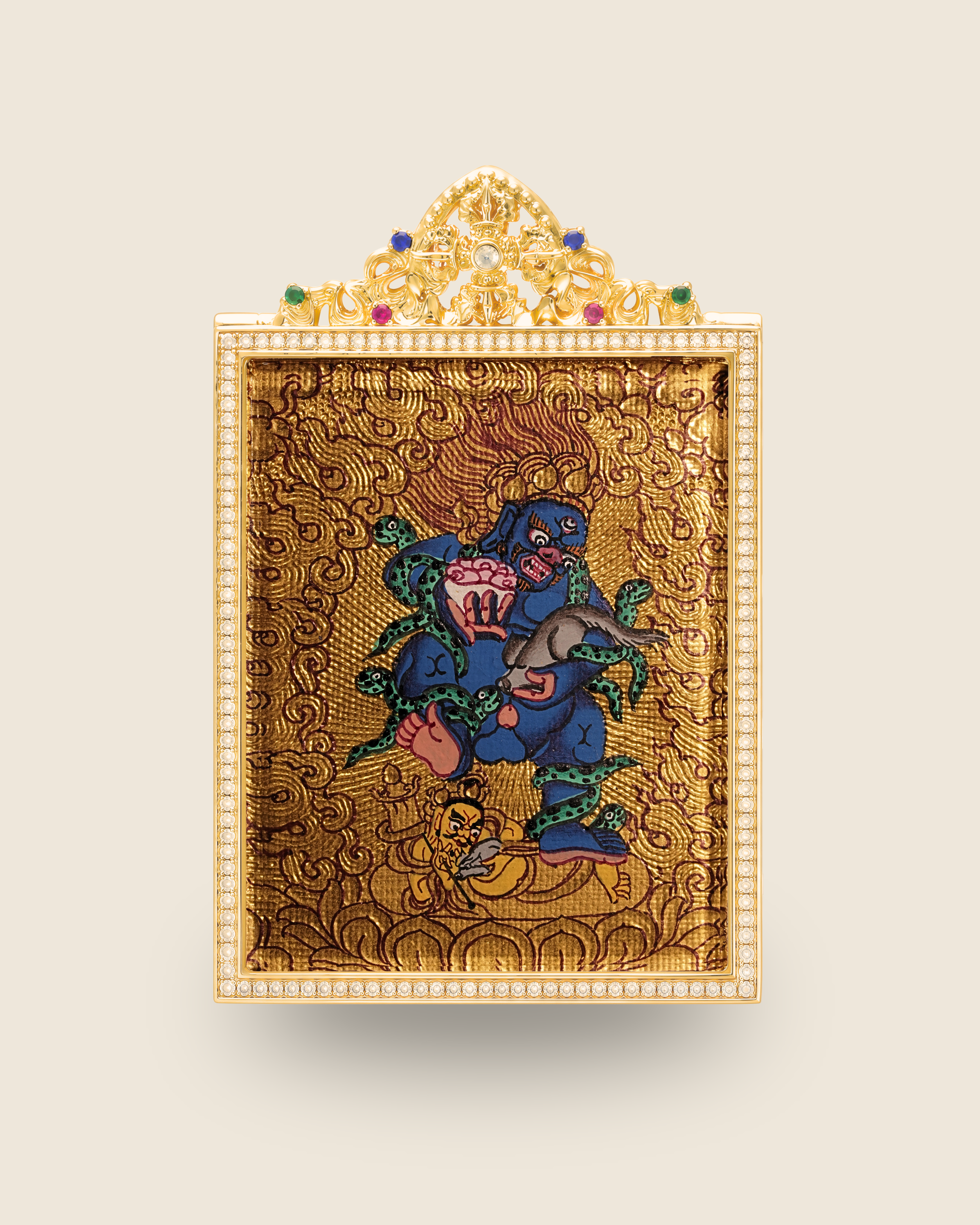 Black Jambhala Pendant — Imperial Gold Edition