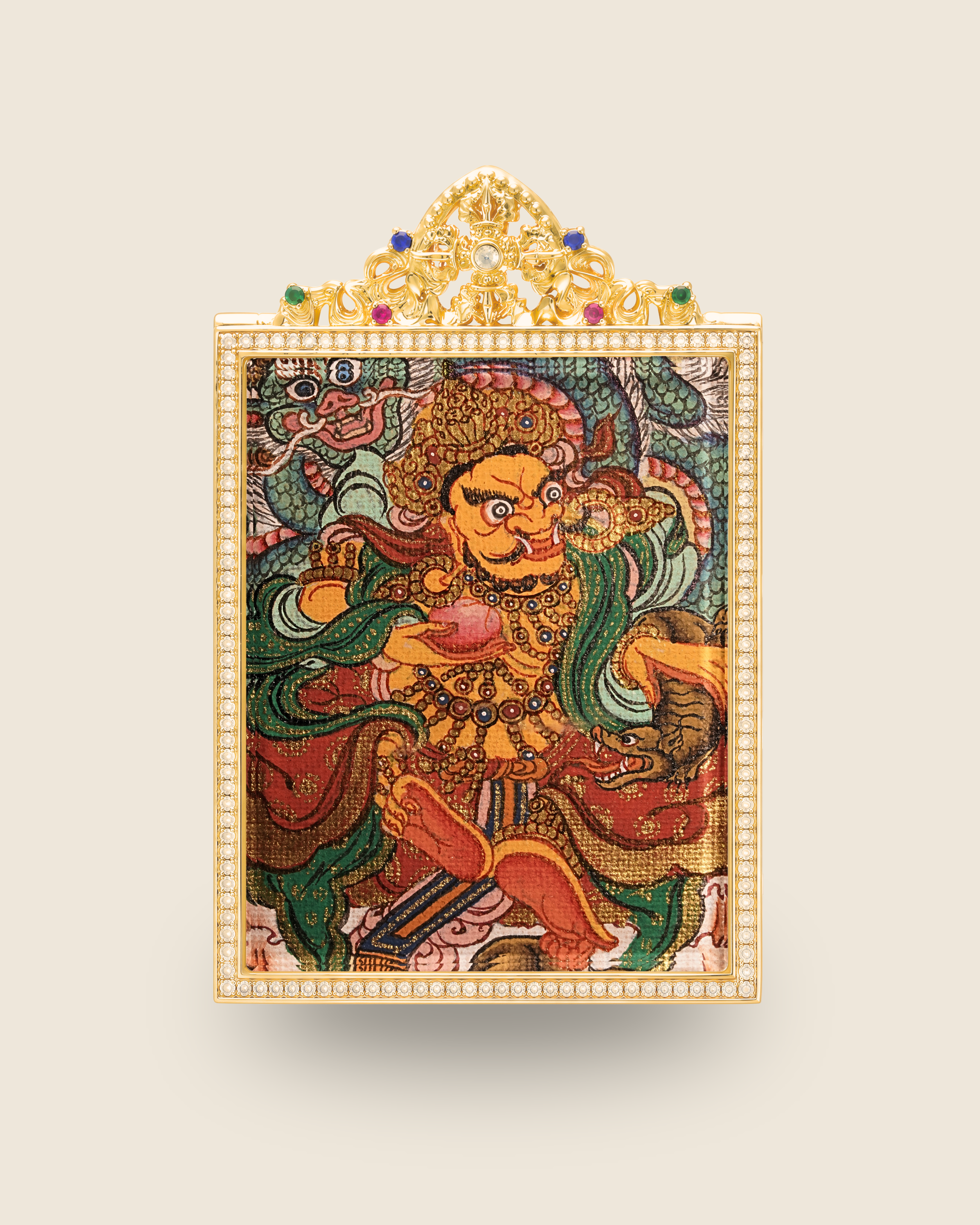 Yellow Jambhala Pendant — Golden Dragon Edition
