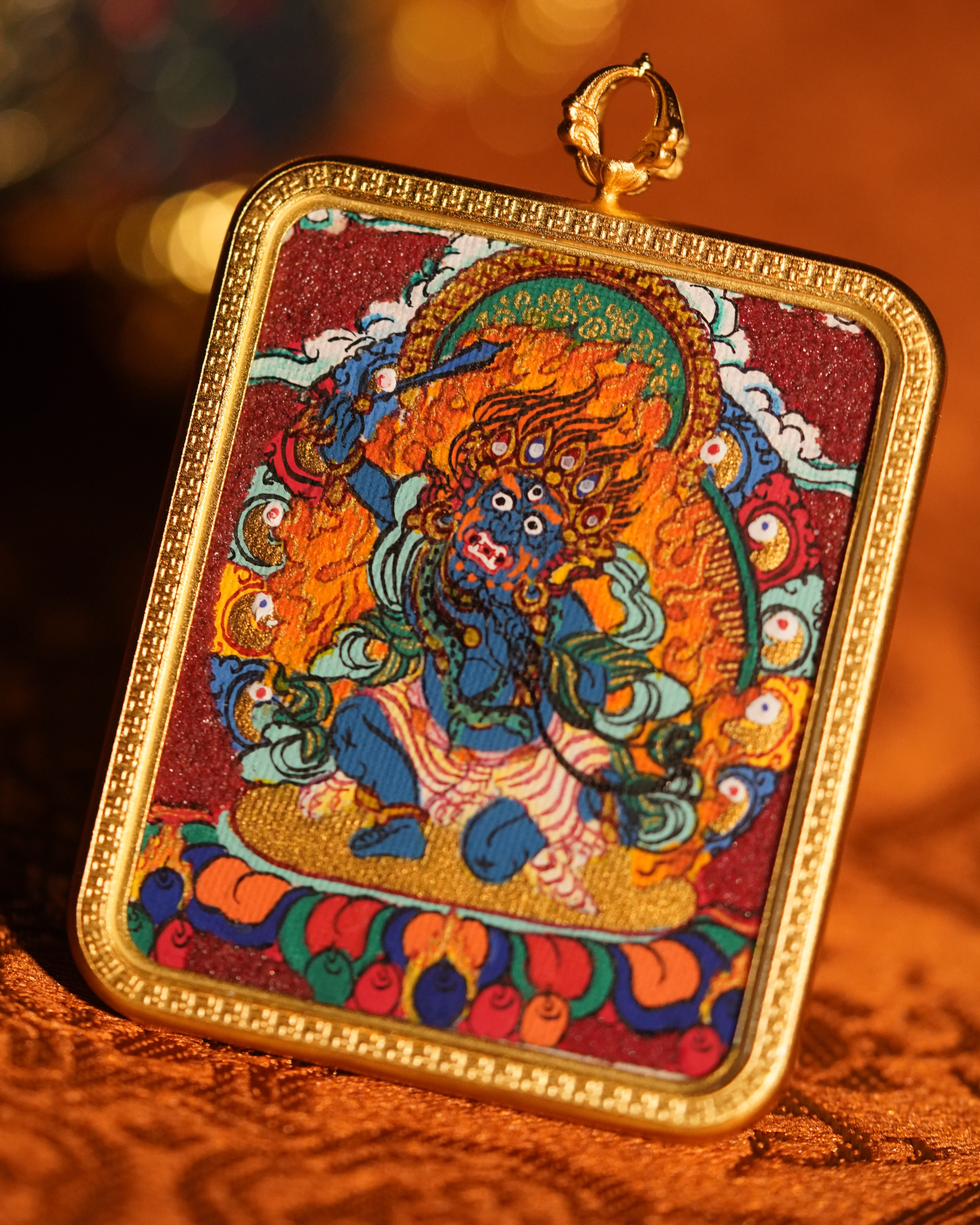 Acala Pendant — Cinnabar Jewel Edition
