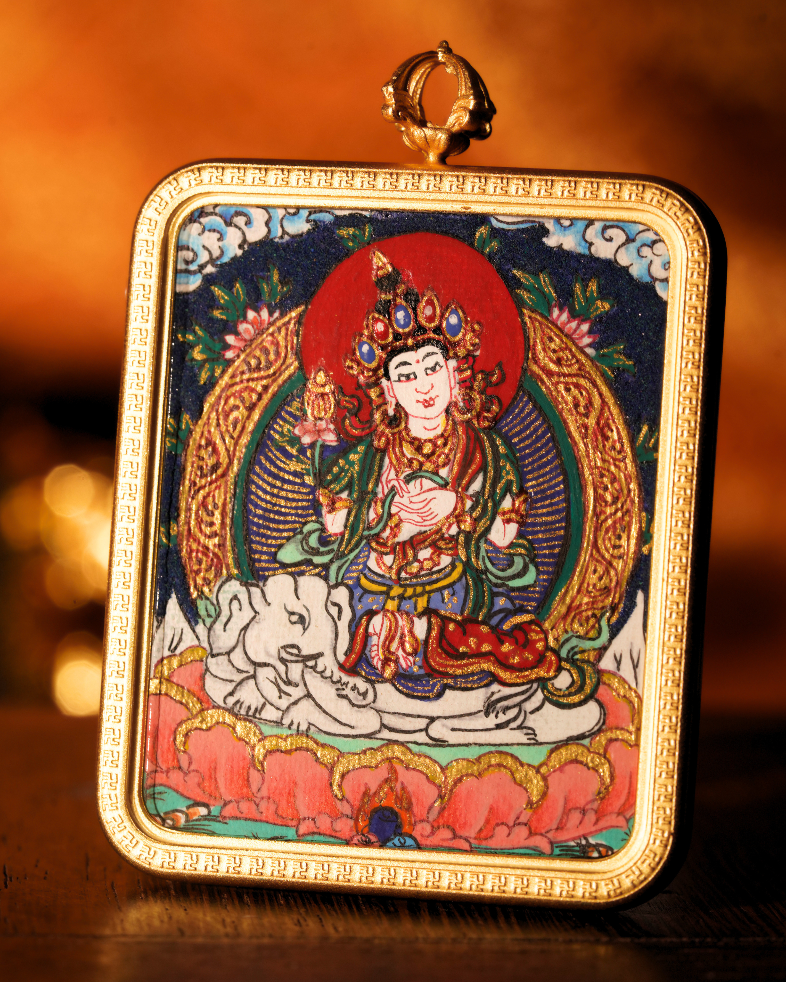 Samantabhadra Pendant — Lapis Cloud Edition