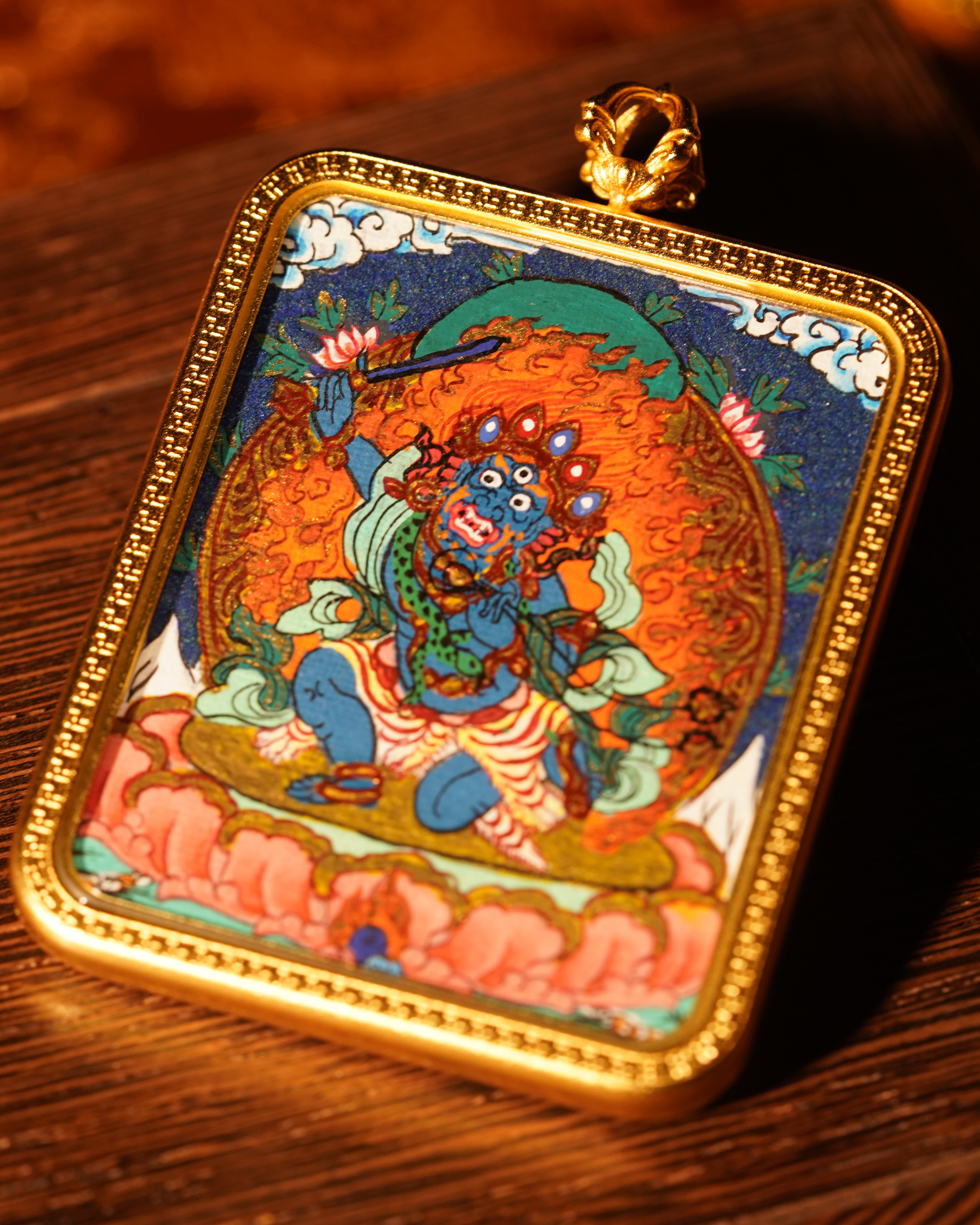 Acala Pendant — Lapis Cloud Edition