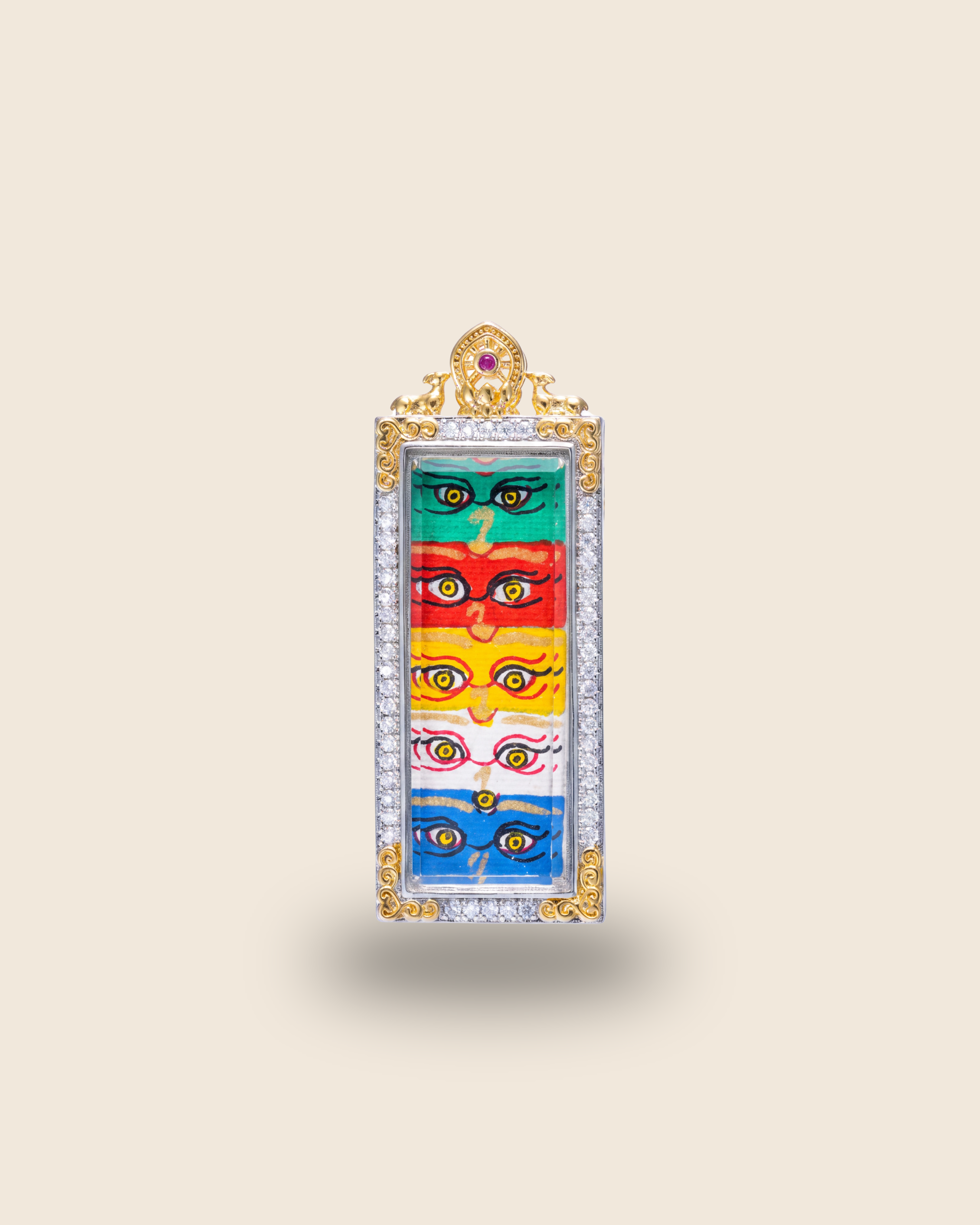 Five Jambhalas Eye Pendant