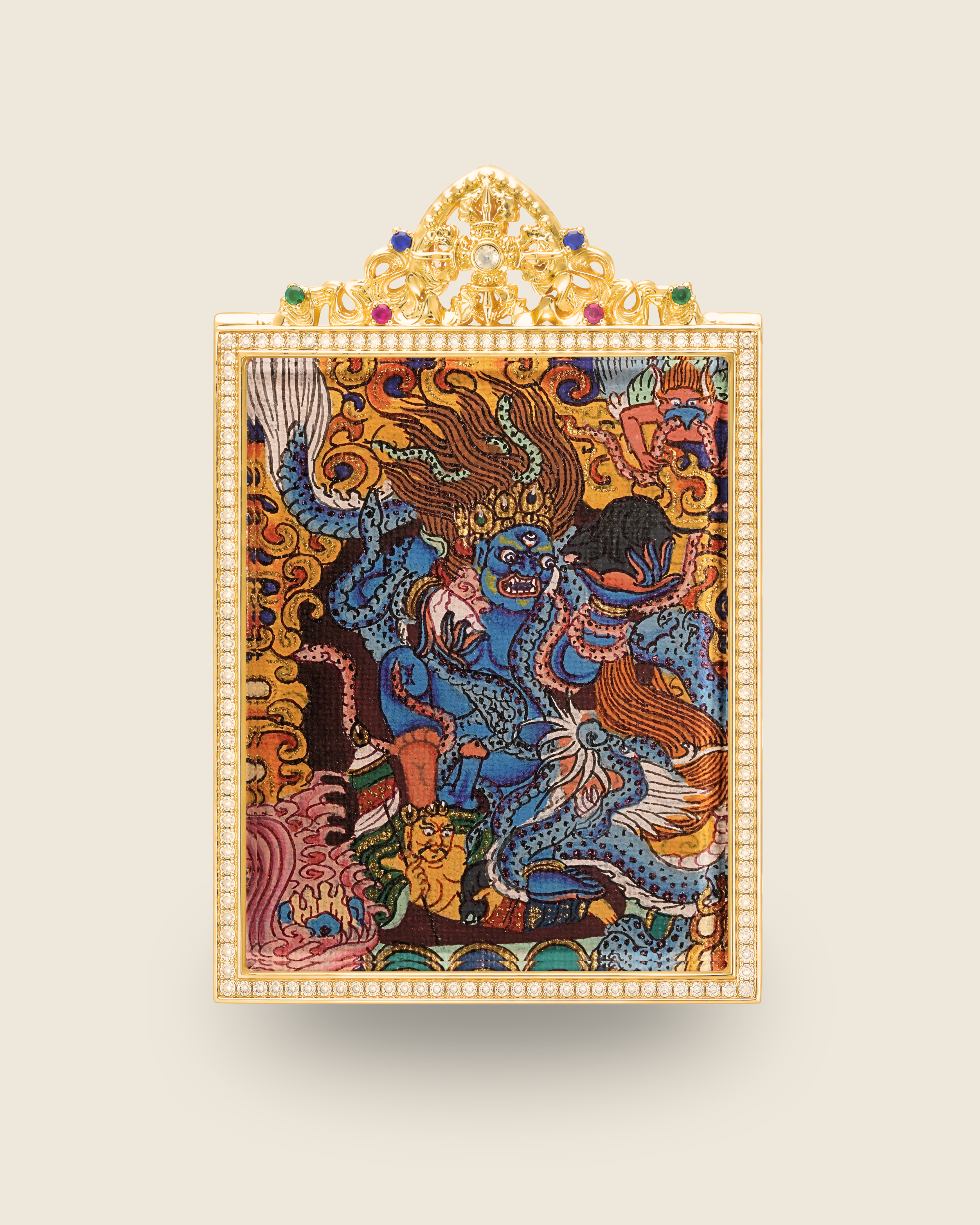 Black Jambhala Pendant — Azure Garuda Edition
