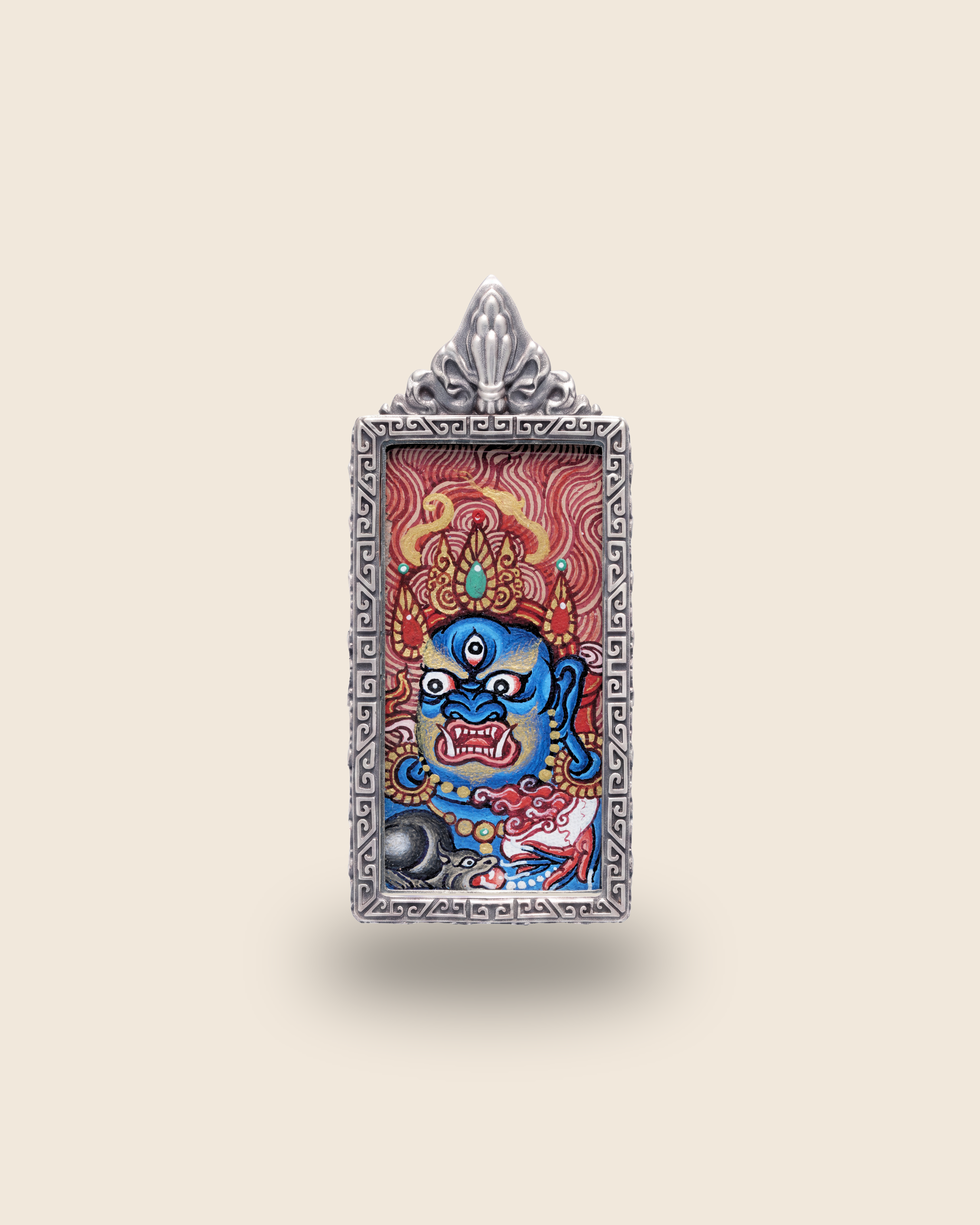 Black Jambhala Pendant — Sterling Silver Edition
