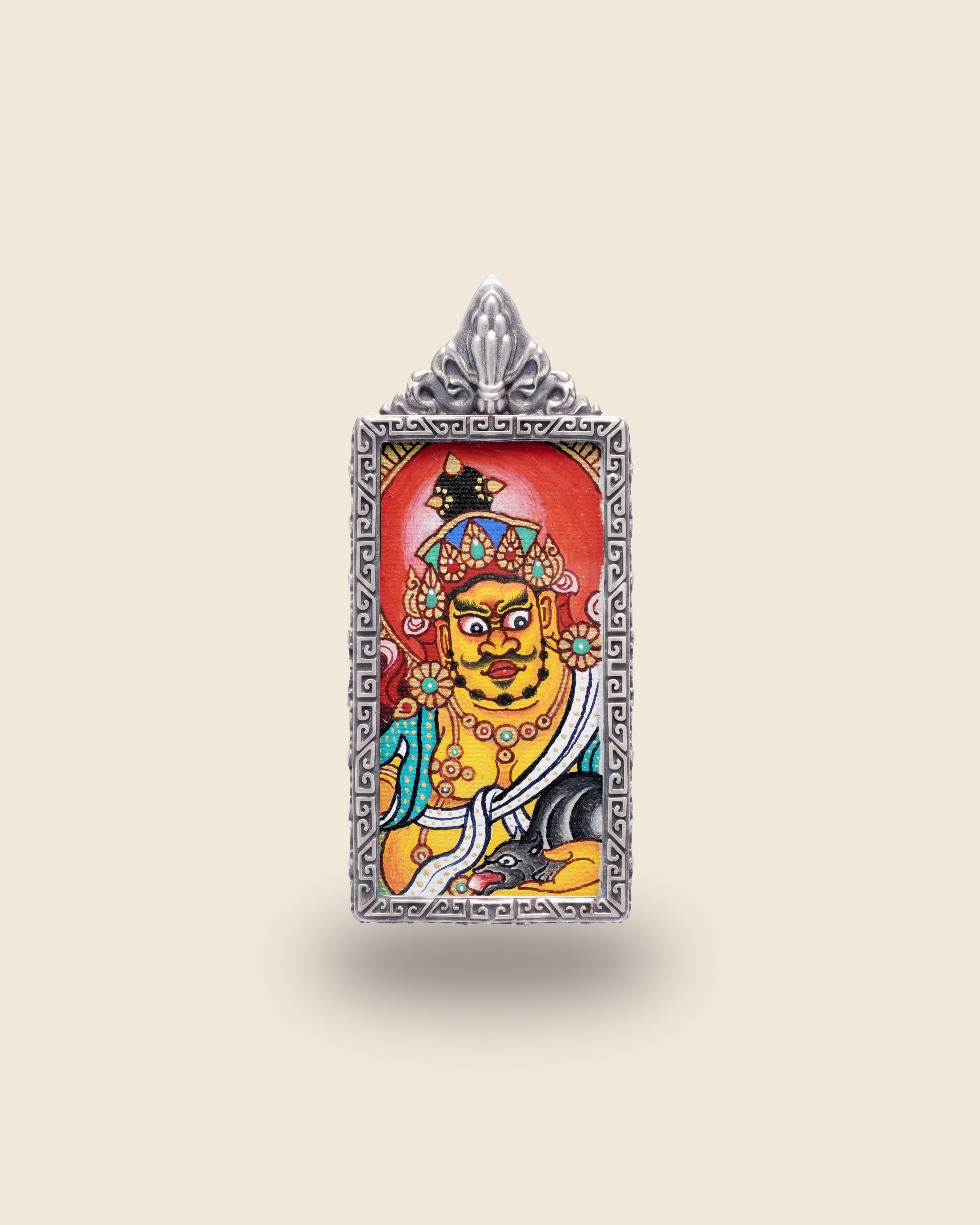 Yellow Jambhala Pendant — Sterling Silver Edition