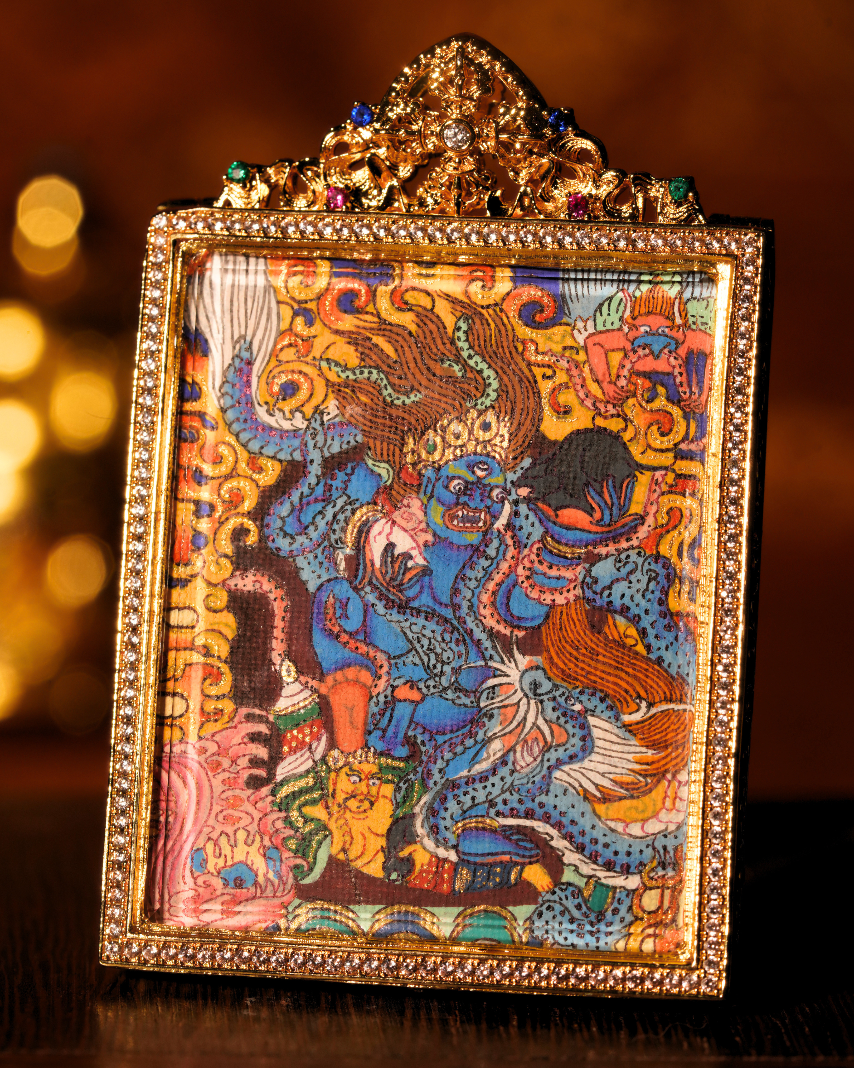 Black Jambhala Pendant — Azure Garuda Edition