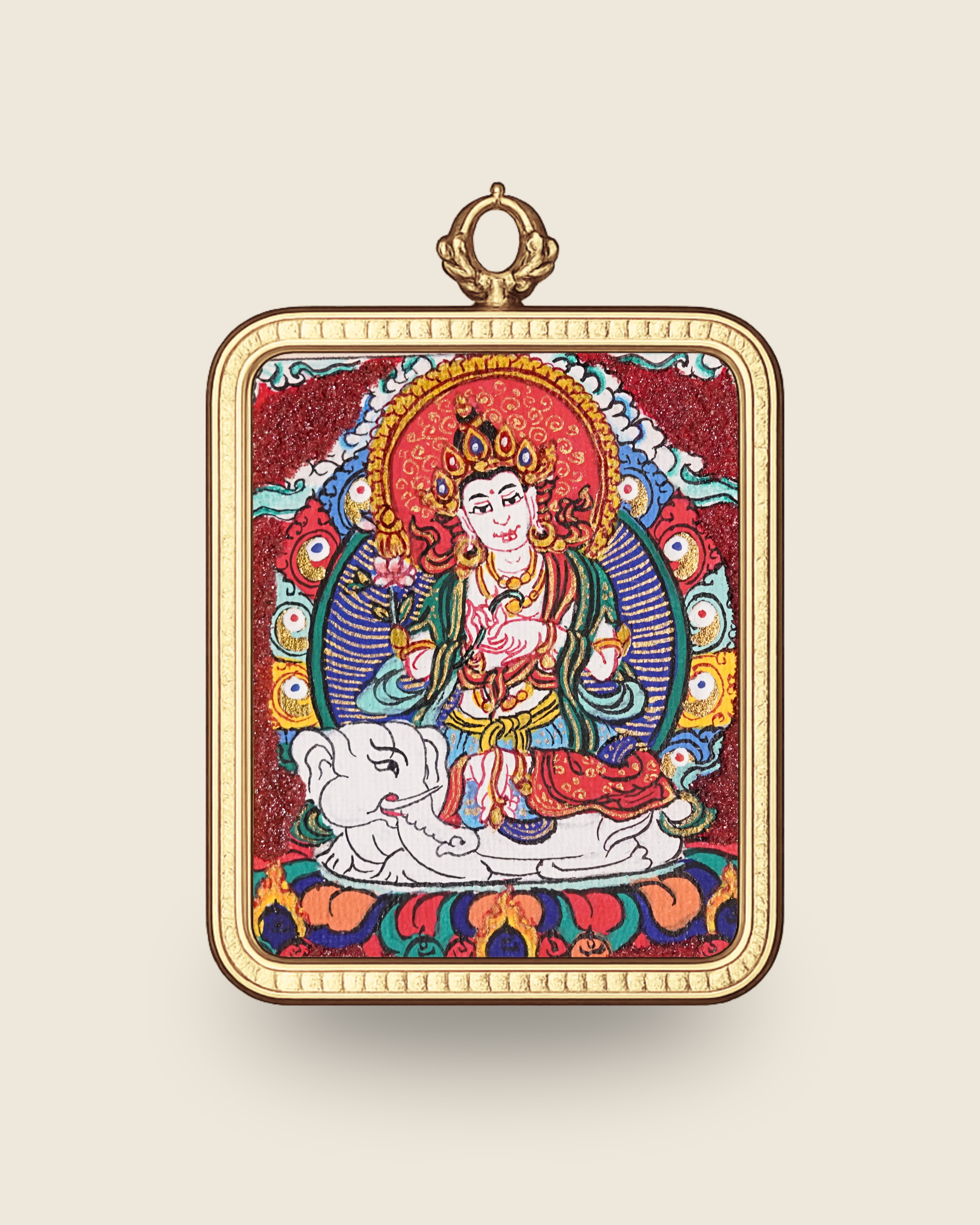 Samantabhadra Pendant — Cinnabar Jewel Edition