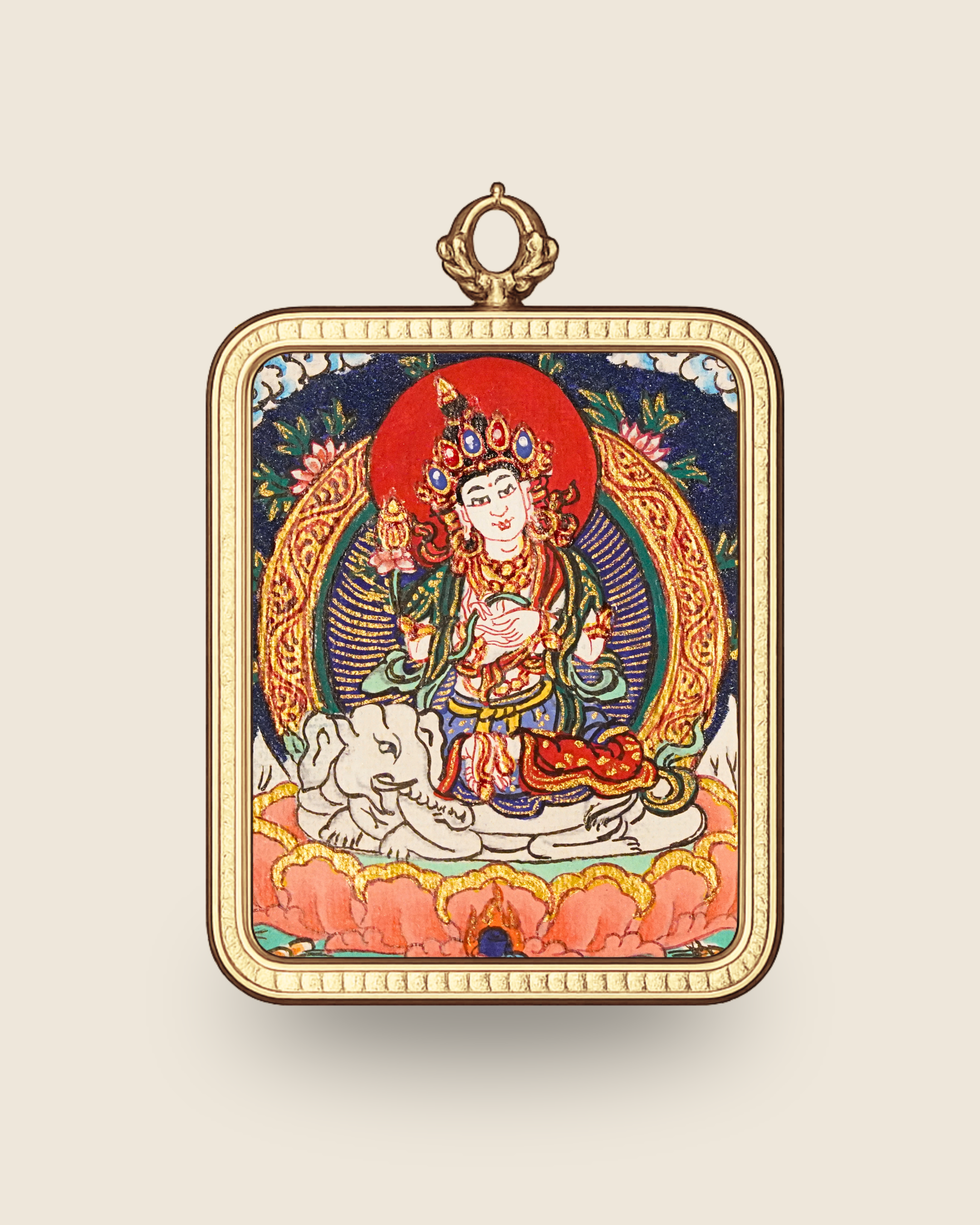 Samantabhadra Pendant — Lapis Cloud Edition