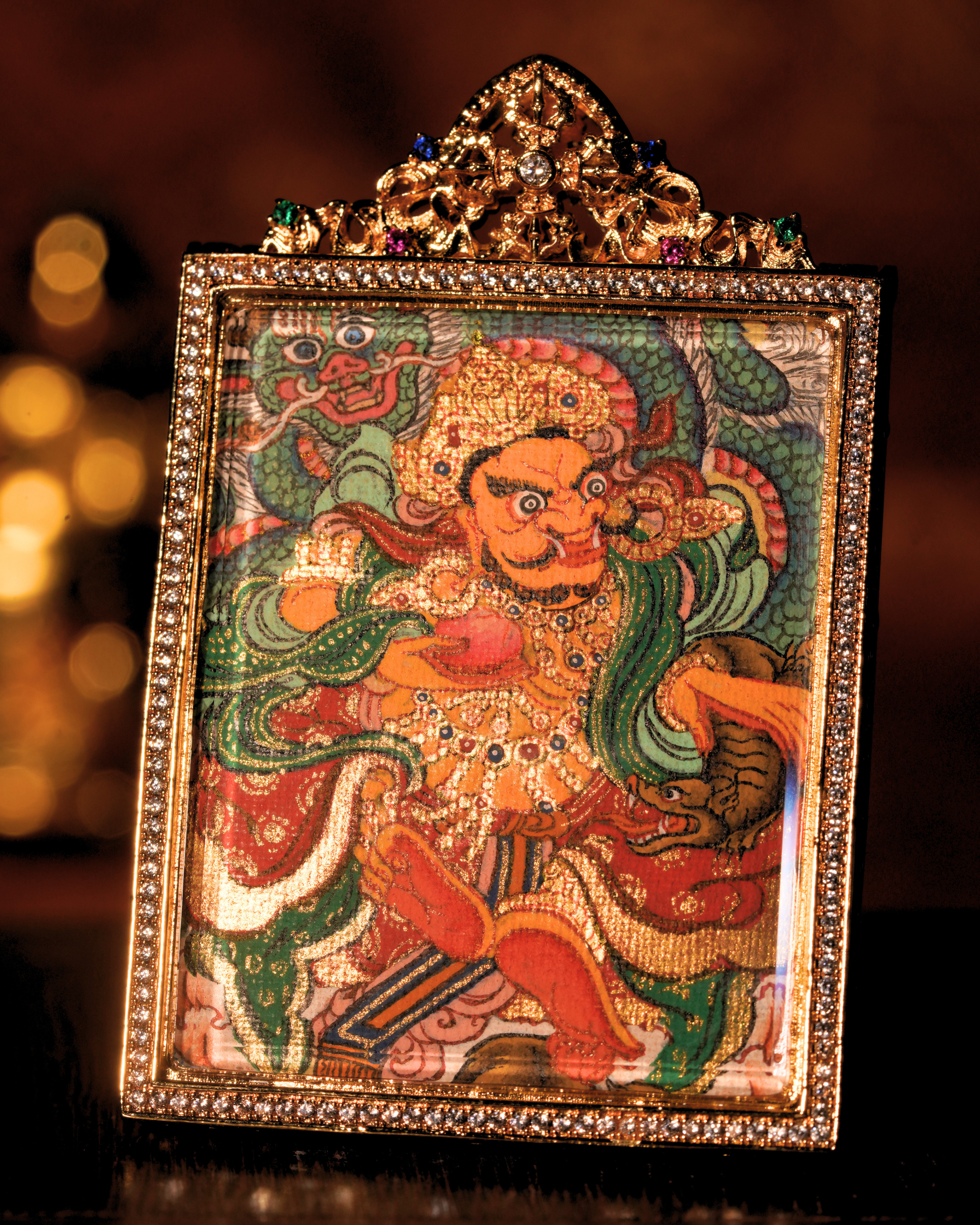 Yellow Jambhala Pendant — Golden Dragon Edition