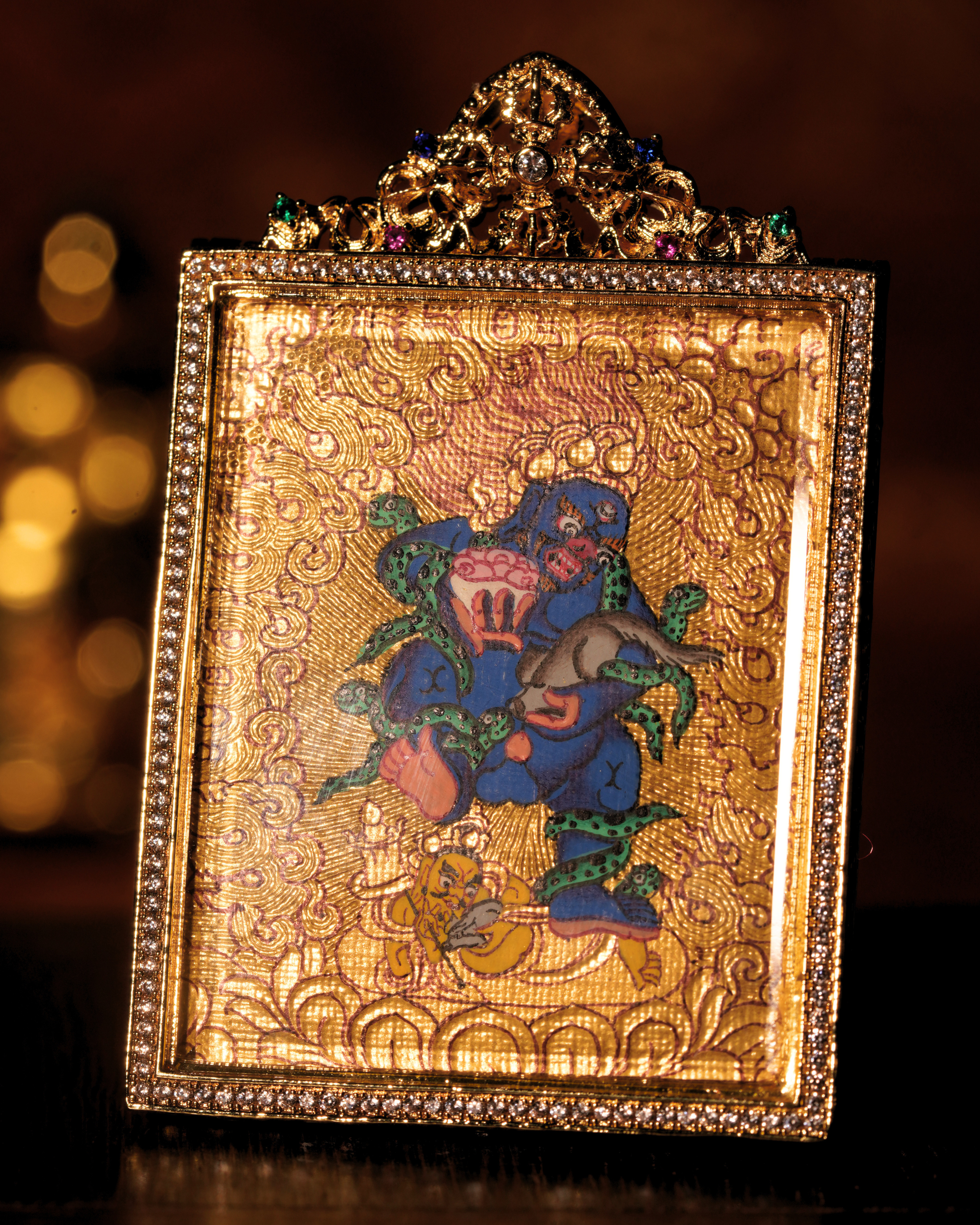 Black Jambhala Pendant — Imperial Gold Edition