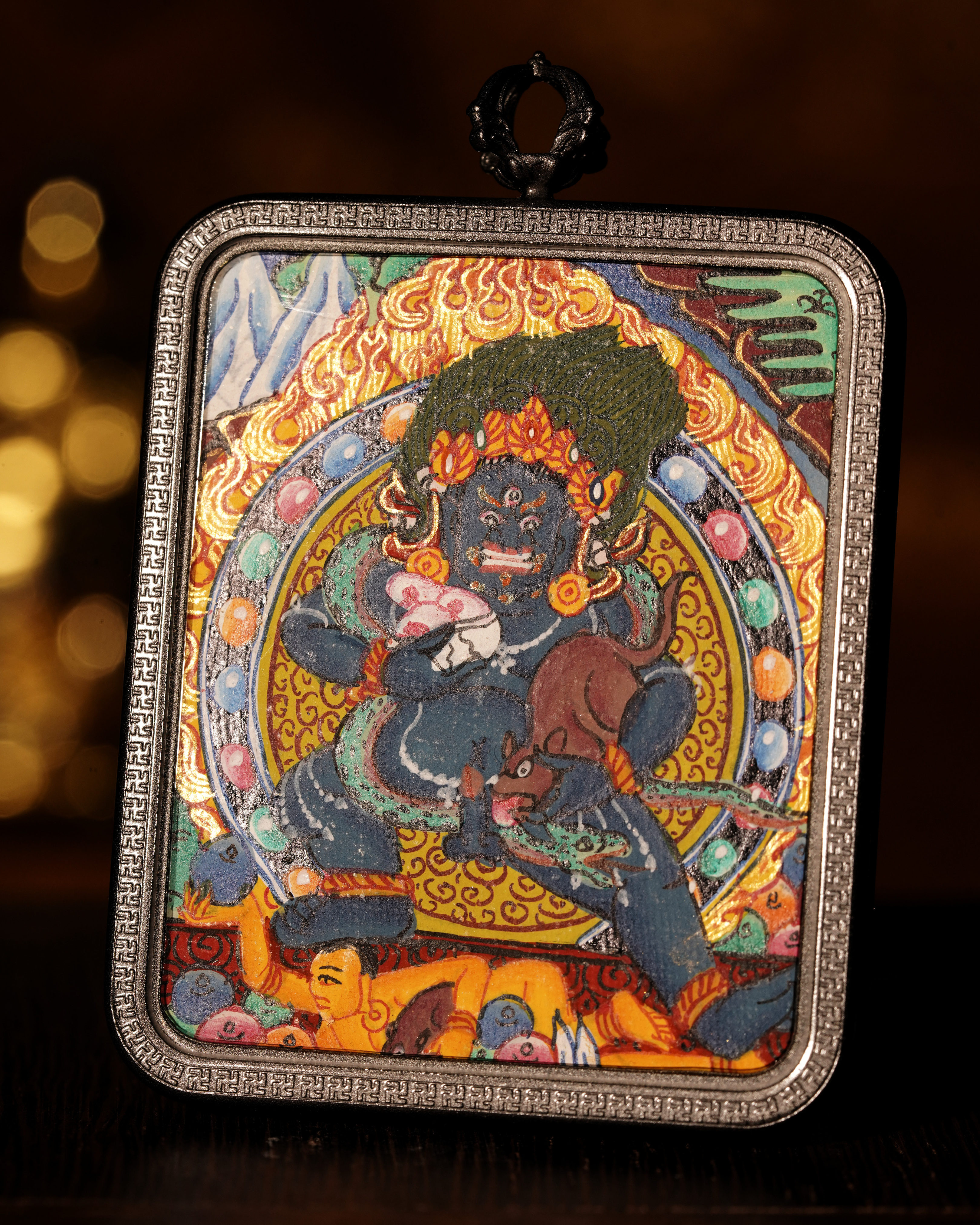 Black Jambhala Pendant — Snow Jewel Edition