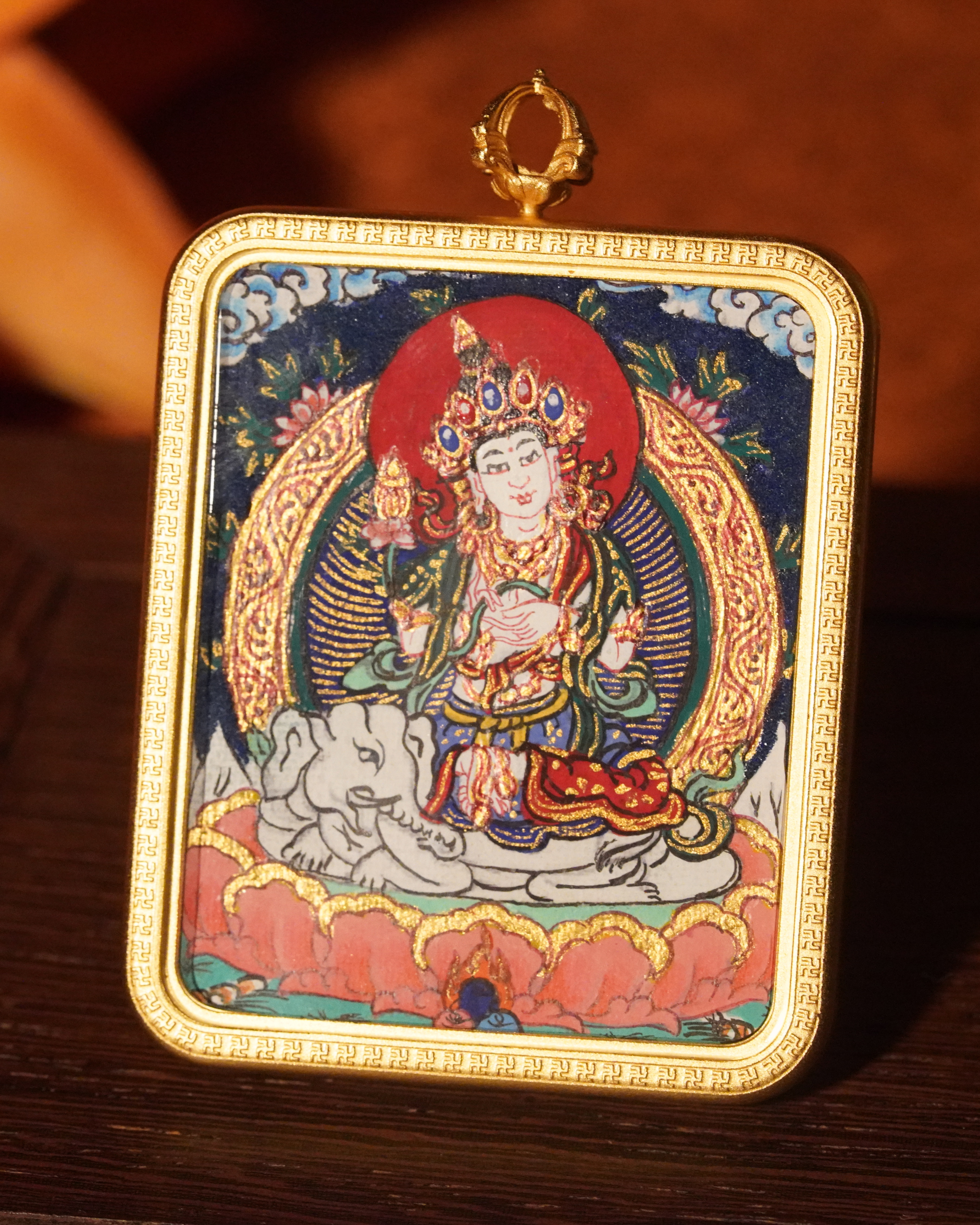 Samantabhadra Pendant — Lapis Cloud Edition