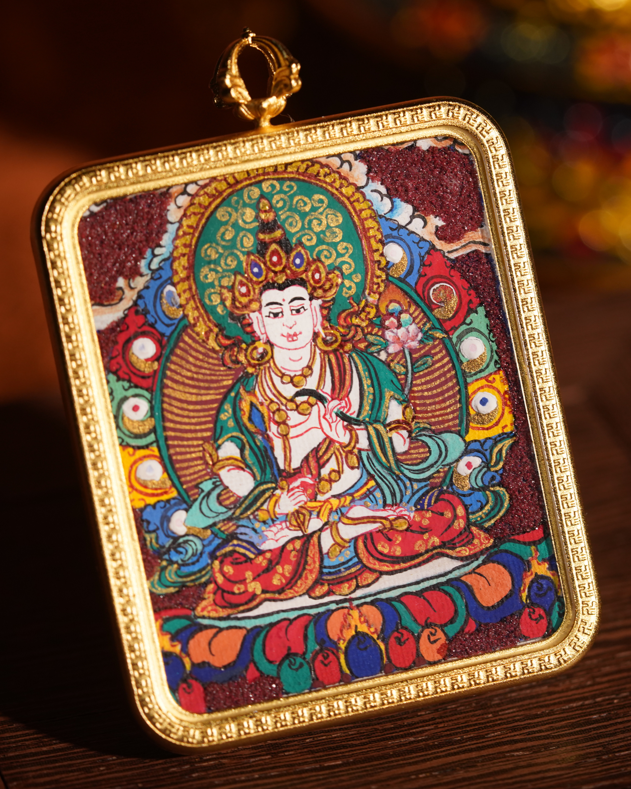 Ākāśagarbha Pendant — Cinnabar Jewel Edition