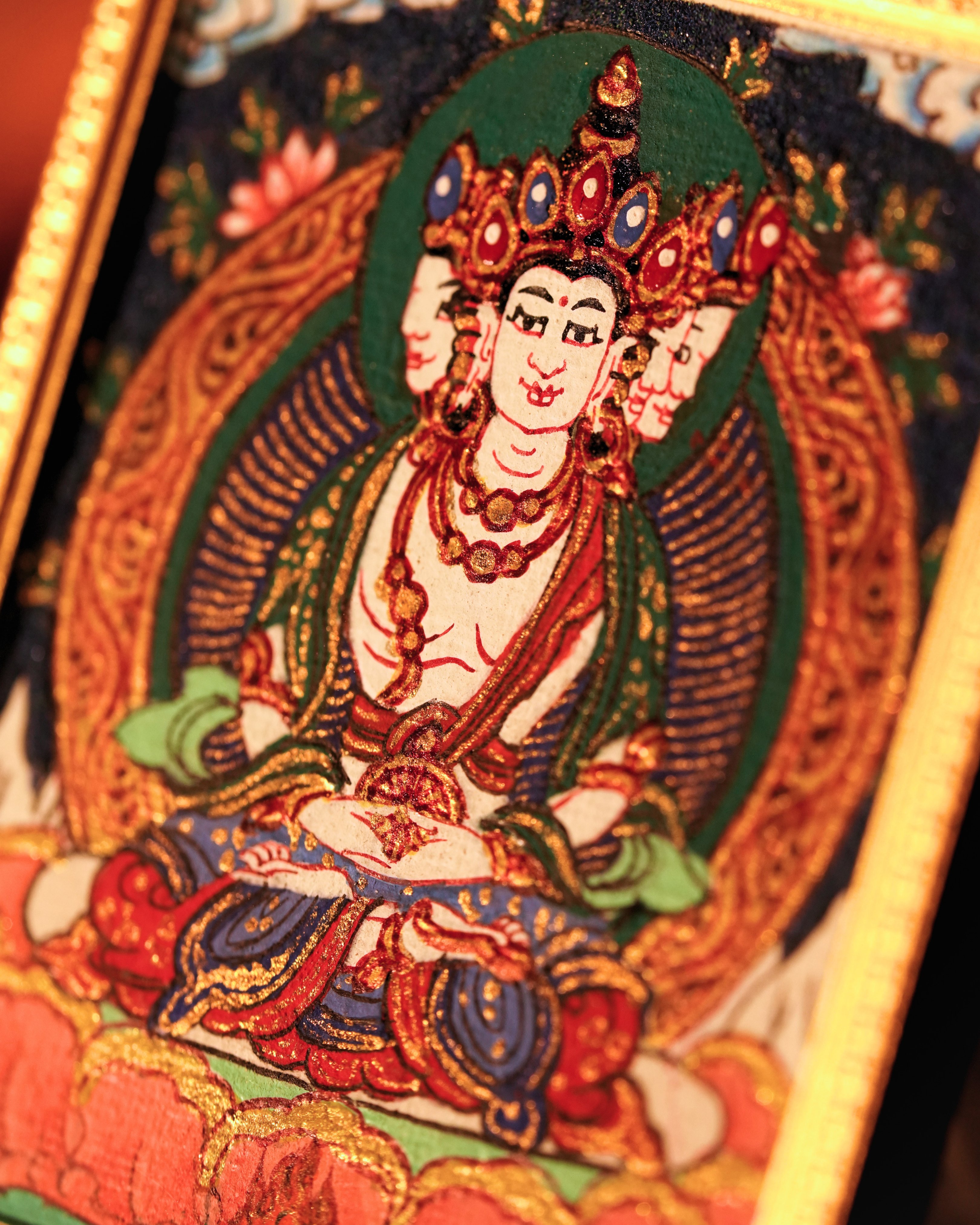 Vairocana Buddha Pendant — Lapis Cloud Edition