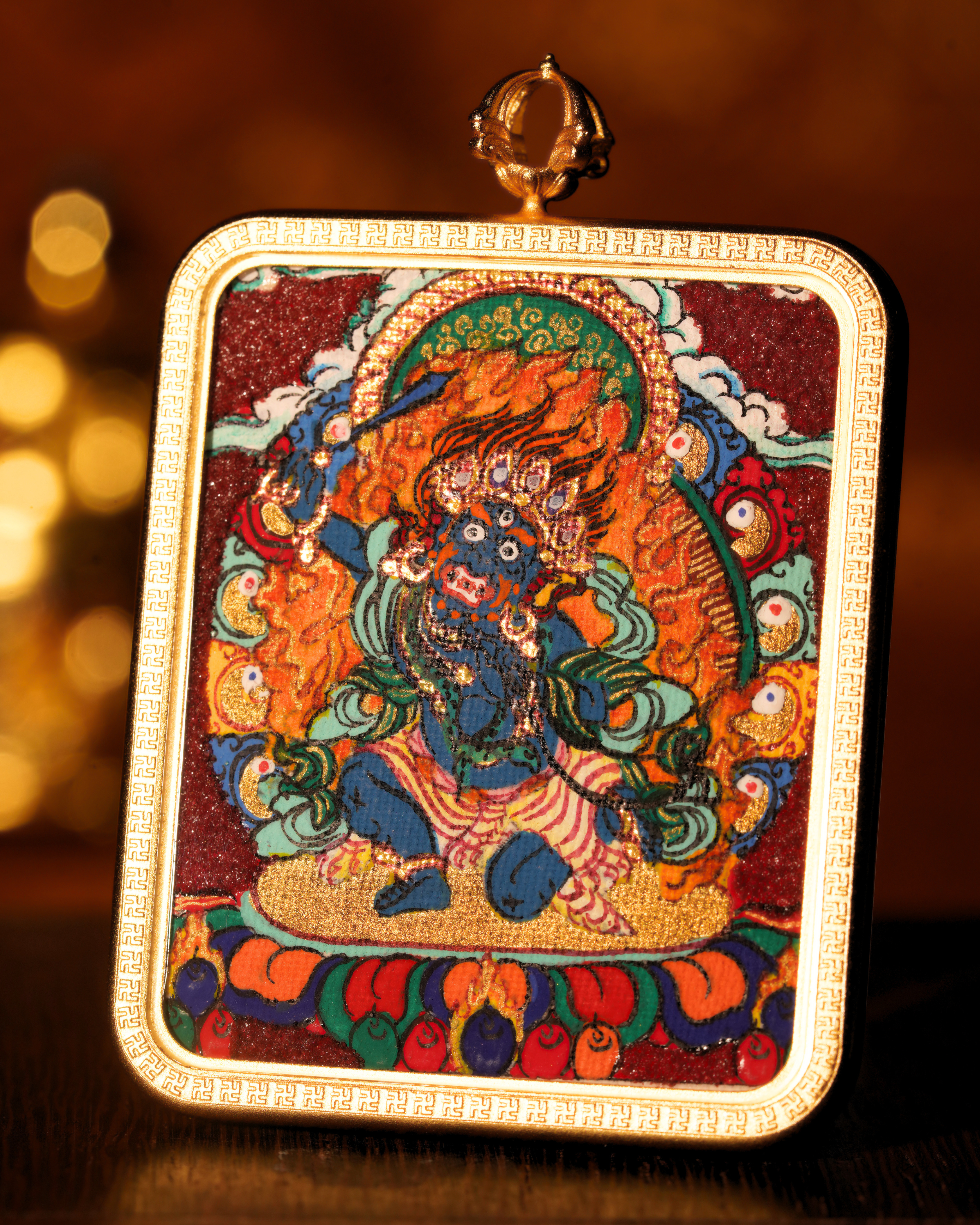 Acala Pendant — Cinnabar Jewel Edition
