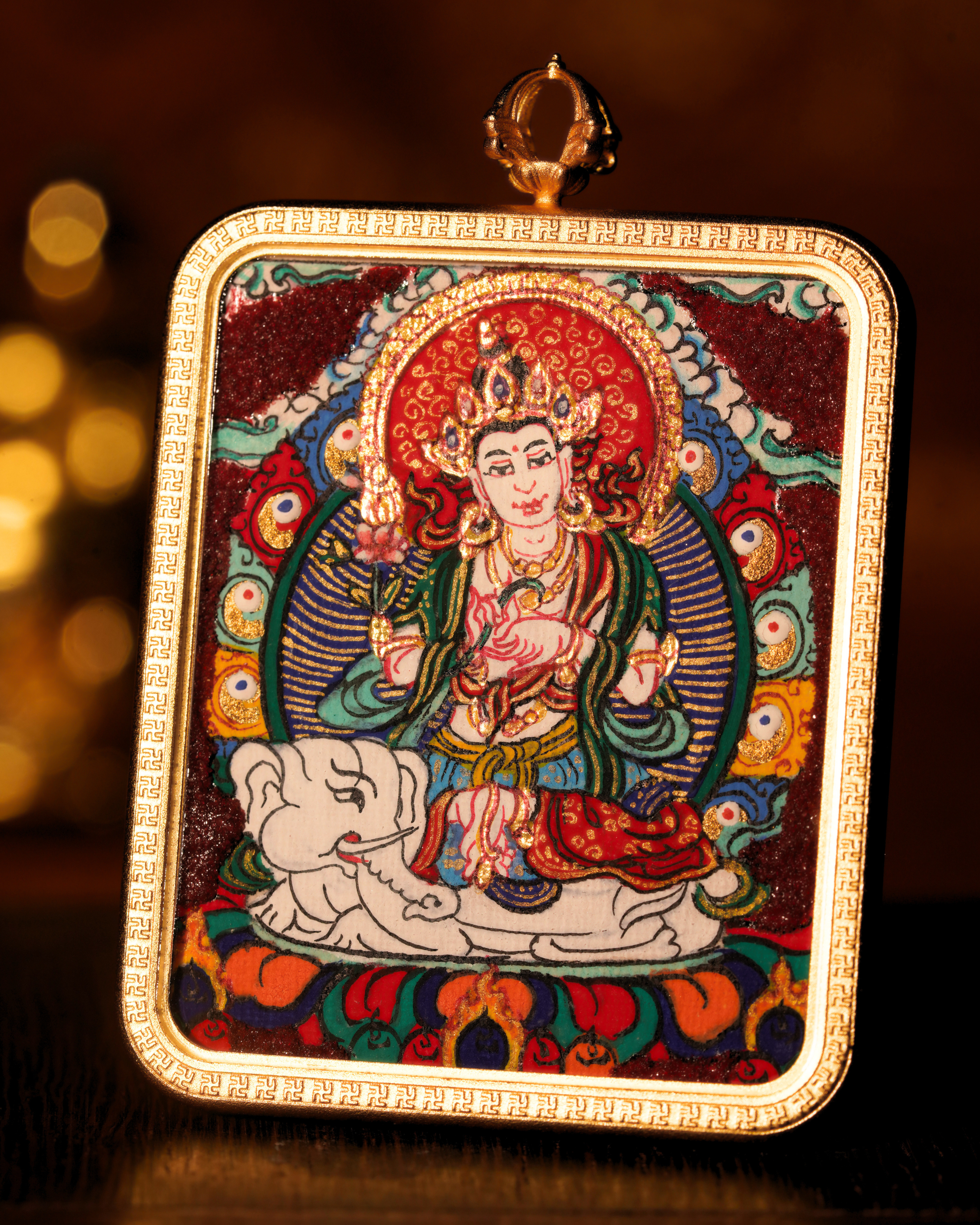 Samantabhadra Pendant — Cinnabar Jewel Edition