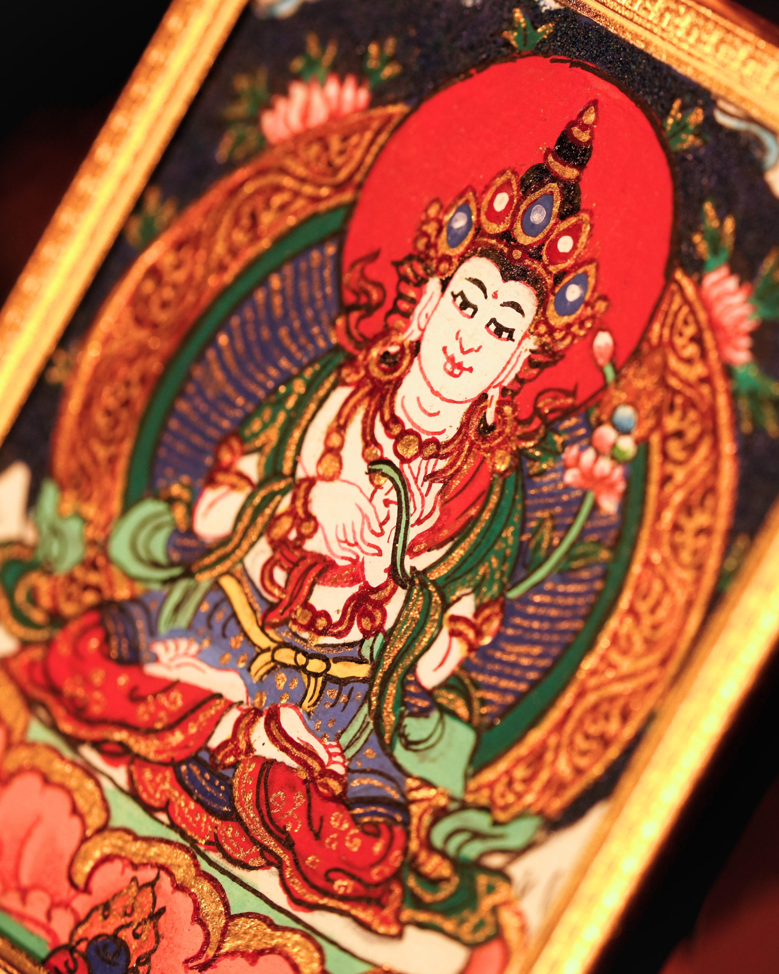 Mahāsthāmaprāpta Pendant — Lapis Cloud Edition