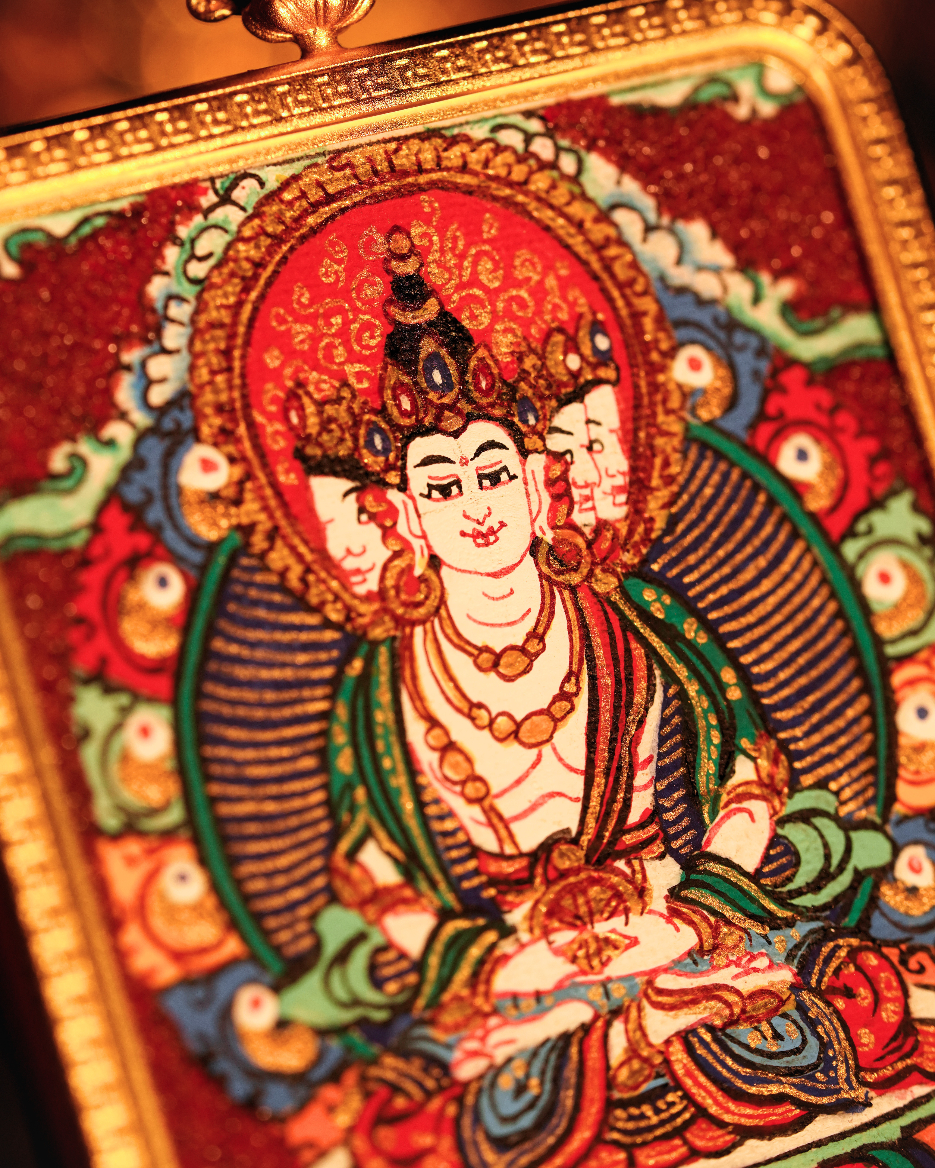Vairocana Buddha Pendant — Cinnabar Jewel Edition