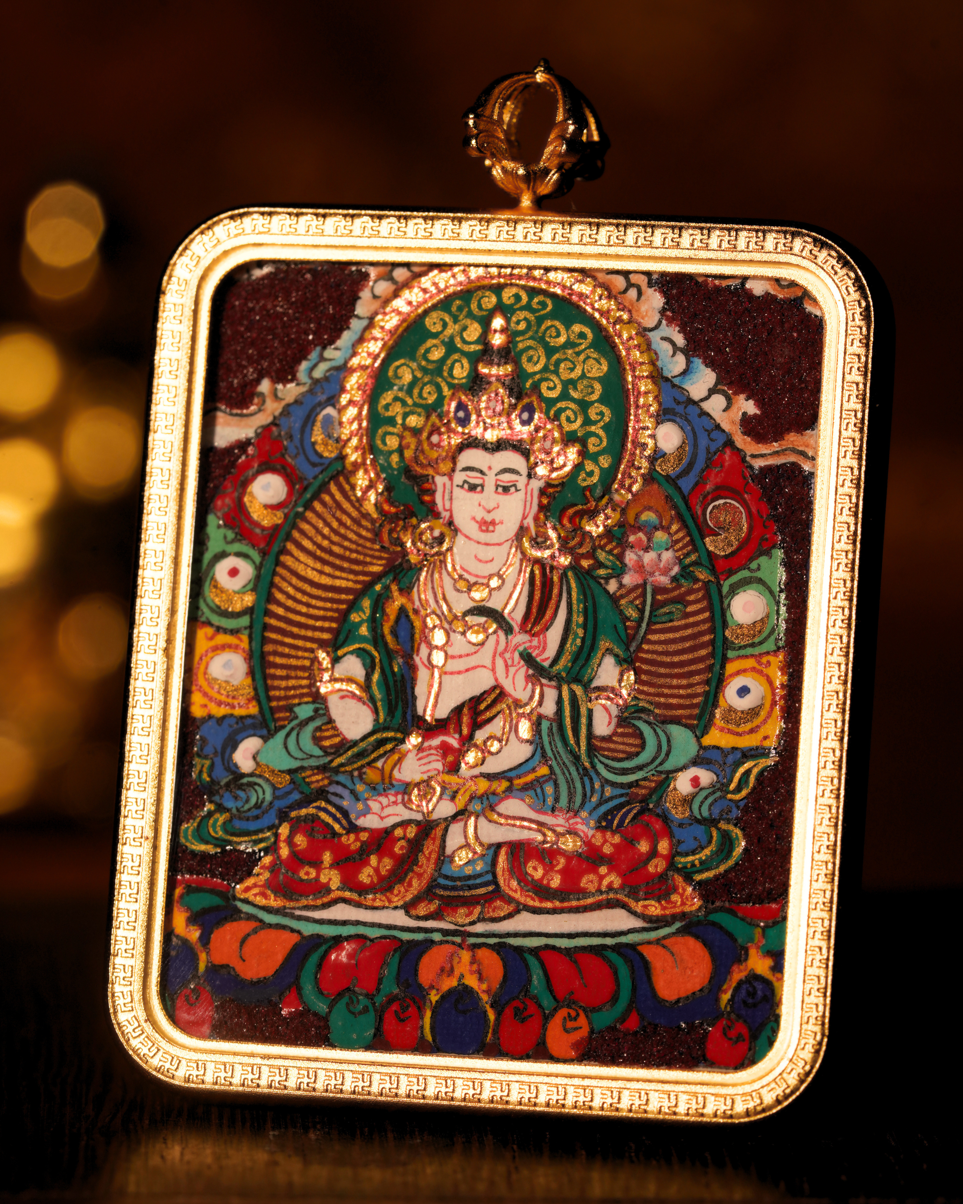 Ākāśagarbha Pendant — Cinnabar Jewel Edition