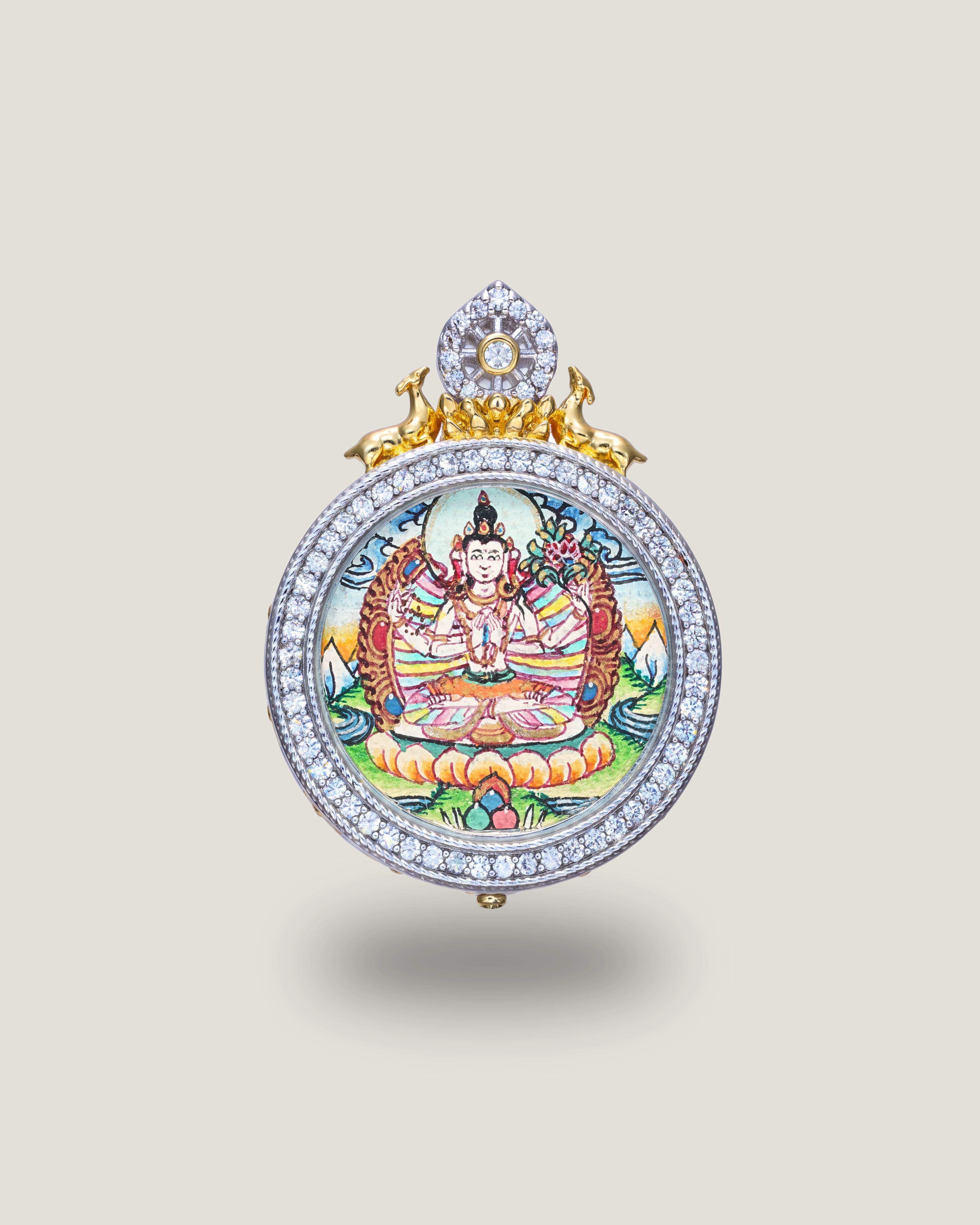 Four-Armed Avalokiteshvara Pendant — Master Artisan Edition